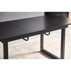 Tavolo da pranzo quadrato allungabile con gambe in metallo e piano in MDF, design moderno salvaspazio per cucina o soggiorno