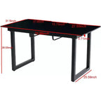 Tavolo da pranzo quadrato allungabile con gambe in metallo e piano in MDF, design moderno salvaspazio per cucina o soggiorno