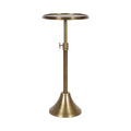 Kate and Laurel Sanzo Adjustable Metal Drink Table, 11x11x30, Gold