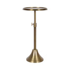 Kate and Laurel Sanzo Adjustable Metal Drink Table, 11x11x30, Gold