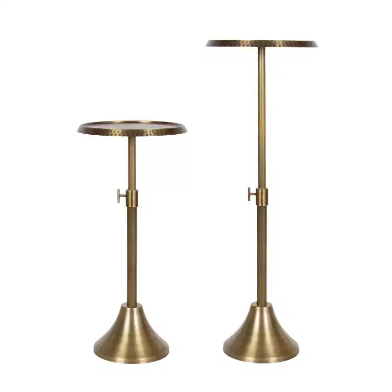 Kate and Laurel Sanzo Tavolino regolabile in metallo, 11x11x30, Oro