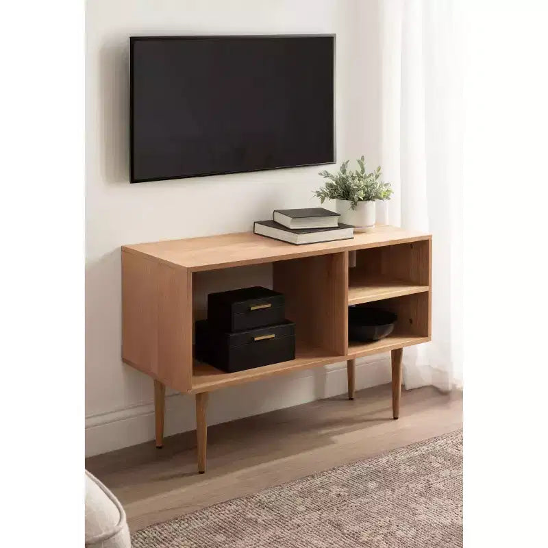 Tavolo consolle in legno Kate and Laurel Locklear, 38x14x25, Naturale