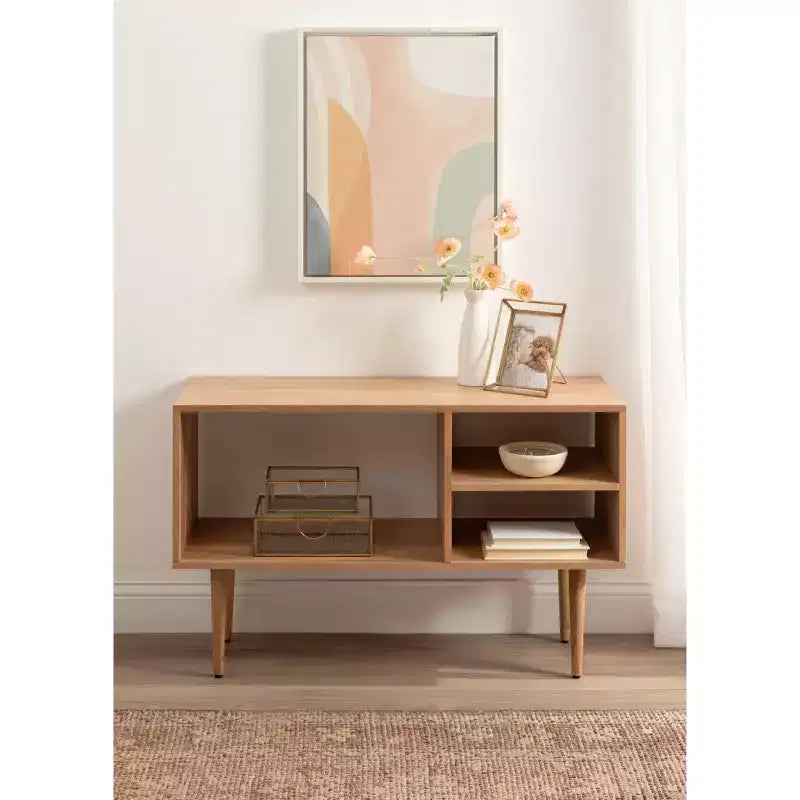 Tavolo consolle in legno Kate and Laurel Locklear, 38x14x25, Naturale