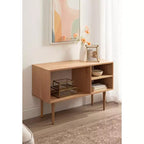 Tavolo consolle in legno Kate and Laurel Locklear, 38x14x25, Naturale