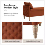 Panca Pete Farmhouse con trapuntatura capitonné|HULALA HOME-BURN-BRICK