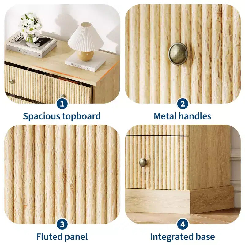 Cassettiera alta a 5 cassetti per camera da letto, cassettiera verticale scanalata, cassettiera in legno con maniglie, cassettiera salvaspazio per appartamento o camera degli ospiti