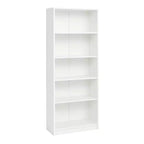 Scaffale a 5 ripiani con armadietto - Libreria aperta a 5 ripiani con kit di sicurezza antiribaltamento per soggiorno, ufficio e camera da letto