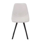 Sedia da pranzo moderna in pelle LeisureMod Markley con sedile imbottito e gambe in metallo, design elegante per cucina, sala da pranzo, ufficio, salotto o bar