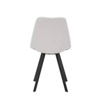 Sedia da pranzo moderna in pelle LeisureMod Markley con sedile imbottito e gambe in metallo, design elegante per cucina, sala da pranzo, ufficio, salotto o bar
