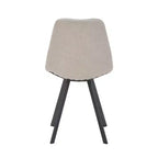 Sedia da pranzo moderna in pelle LeisureMod Markley con sedile imbottito e gambe in metallo, design elegante per cucina, sala da pranzo, ufficio, salotto o bar