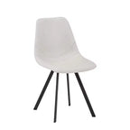 Sedia da pranzo moderna in pelle LeisureMod Markley con sedile imbottito e gambe in metallo, design elegante per cucina, sala da pranzo, ufficio, salotto o bar