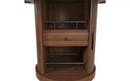 Tavolo da pranzo ovale allungabile JVNOXK da 150 cm con piano portaoggetti a due livelli, per 4-6 persone, base inclusa, adatto per sale da pranzo e soggiorni, color noce