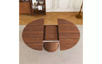 Tavolo da pranzo ovale allungabile JVNOXK da 150 cm con piano portaoggetti a due livelli, per 4-6 persone, base inclusa, adatto per sale da pranzo e soggiorni, color noce