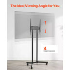 Supporto TV VEVOR su ruote, Carrello TV mobile per schermi da 32-65 pollici, Regolabile in altezza, Supporto monitor portatile con ruote, Capacità di carico fino a 40 kg, Nero