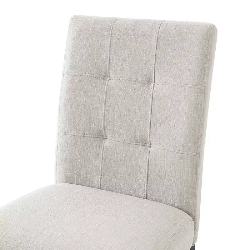 Lot de 4 chaises de salle à manger modernes capitonnées avec pieds en bois d'hévéa et assise rembourrée