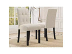Lot de 4 chaises de salle à manger modernes capitonnées avec pieds en bois d'hévéa et assise rembourrée