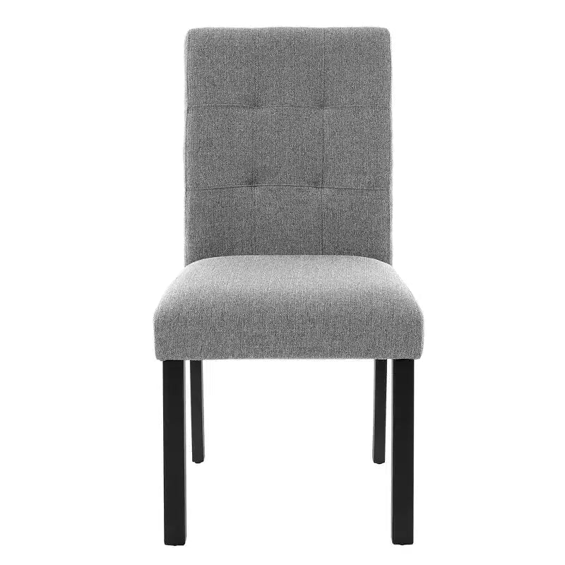 Lot de 4 chaises de salle à manger modernes capitonnées avec pieds en bois d'hévéa et assise rembourrée