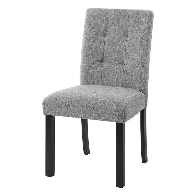 Lot de 4 chaises de salle à manger modernes capitonnées avec pieds en bois d'hévéa et assise rembourrée