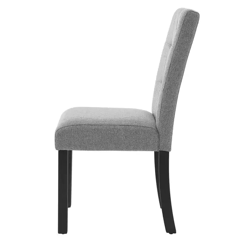 Lot de 4 chaises de salle à manger modernes capitonnées avec pieds en bois d'hévéa et assise rembourrée