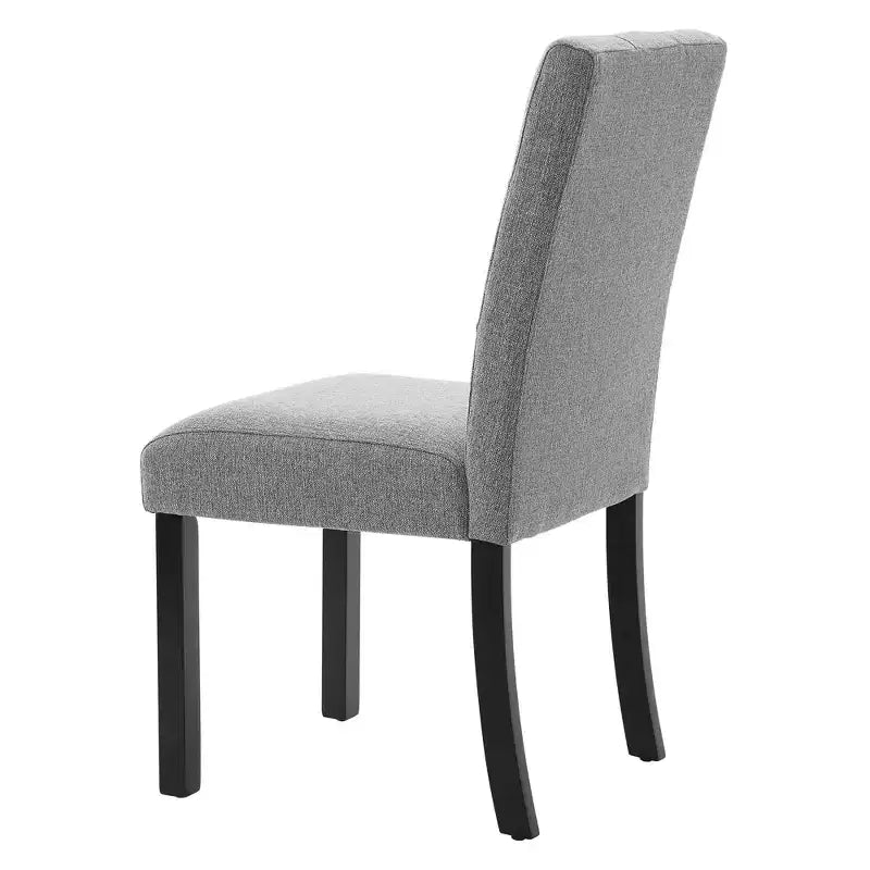 Lot de 4 chaises de salle à manger modernes capitonnées avec pieds en bois d'hévéa et assise rembourrée