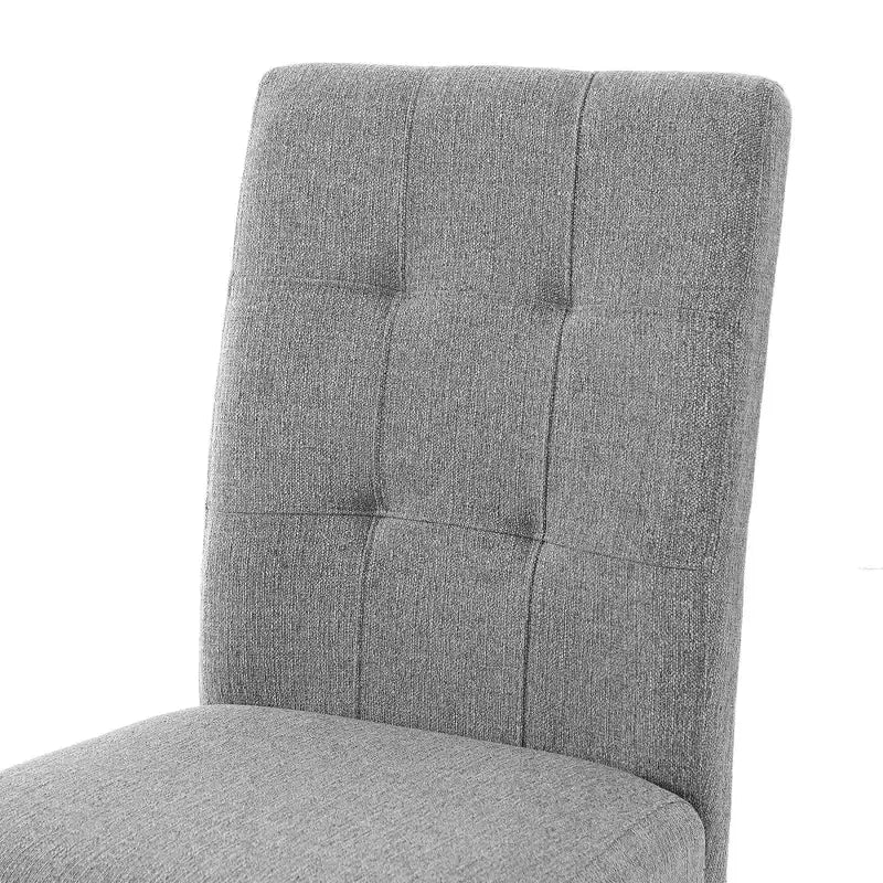 Lot de 4 chaises de salle à manger modernes capitonnées avec pieds en bois d'hévéa et assise rembourrée