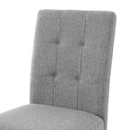 Lot de 4 chaises de salle à manger modernes capitonnées avec pieds en bois d'hévéa et assise rembourrée