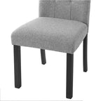 Lot de 4 chaises de salle à manger modernes capitonnées avec pieds en bois d'hévéa et assise rembourrée