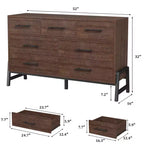 Cassettiera autoportante in legno a 7 cassetti, mobile contenitore per camera da letto, soggiorno e ingresso