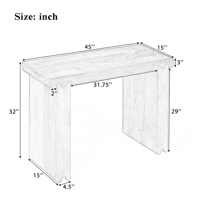 Tavolo consolle Whisen in stile retrò e minimalista, tavolo da ingresso multiuso, facile da montare (versione aggiornata)