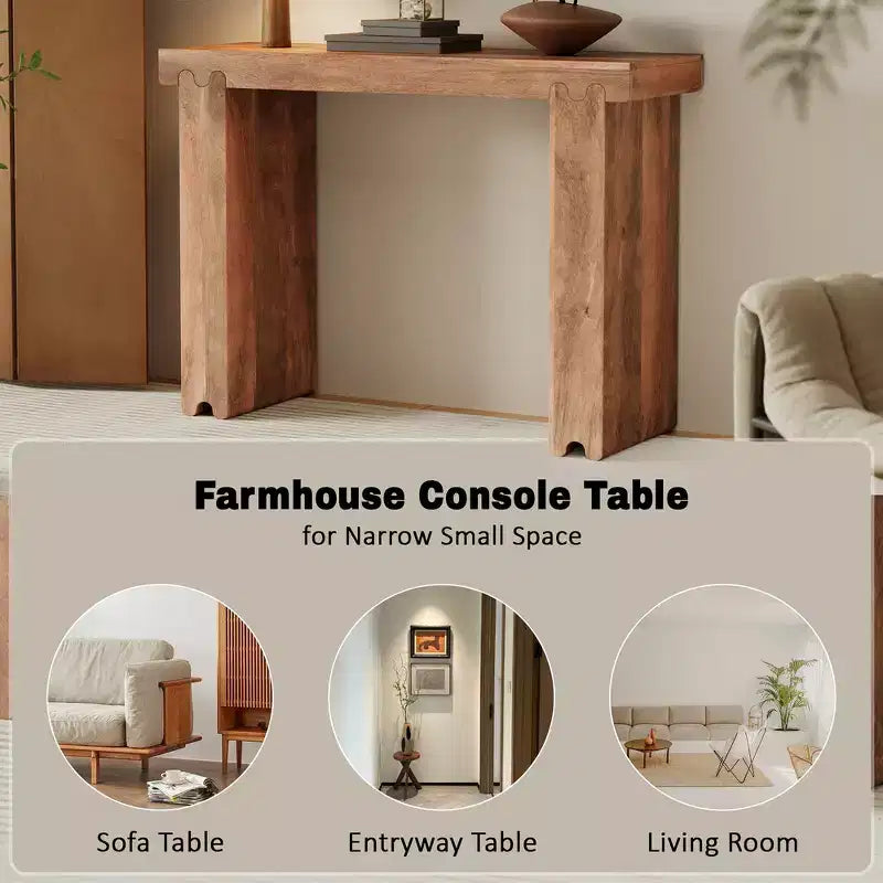 Tavolo consolle Whisen in stile retrò e minimalista, tavolo da ingresso multiuso, facile da montare (versione aggiornata)