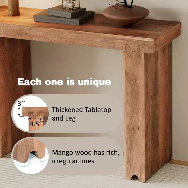 Tavolo consolle Whisen in stile retrò e minimalista, tavolo da ingresso multiuso, facile da montare (versione aggiornata)