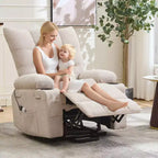 Fauteuil inclinable releveur surdimensionné, Rembourrage doux, Porte-gobelets, Poche latérale, Aide au lever, Fauteuil de relaxation confortable pour salon, chambre à coucher