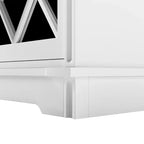 Credenza a buffet Accent con 2 ante a specchio decorative e 2 cassetti estraibili, mobile contenitore moderno per soggiorno, camera da letto