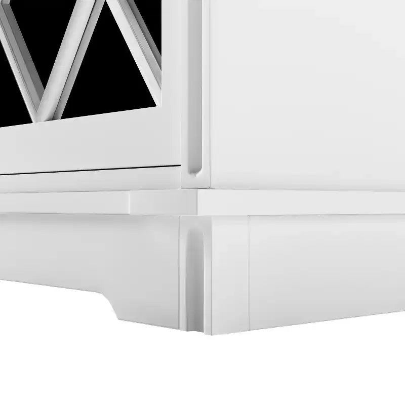 Credenza a buffet Accent con 2 ante a specchio decorative e 2 cassetti estraibili, mobile contenitore moderno per soggiorno, camera da letto