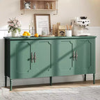 Credenza da Buffet Moderna da 59 Pollici con Mobile Contenitore, 4 Ante e Scaffali Regolabili, Credenza Mobile Bar per Sala da Pranzo e Soggiorno