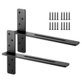 VEVOR T Shelf Brackets 2 Pcs, 200 lbs/90 kg Weight Capacity, 18x2.89x12 in / 457.2x73.5x304.8 mm, Solid Steel Heavy Duty Brackets for Shelves, Black