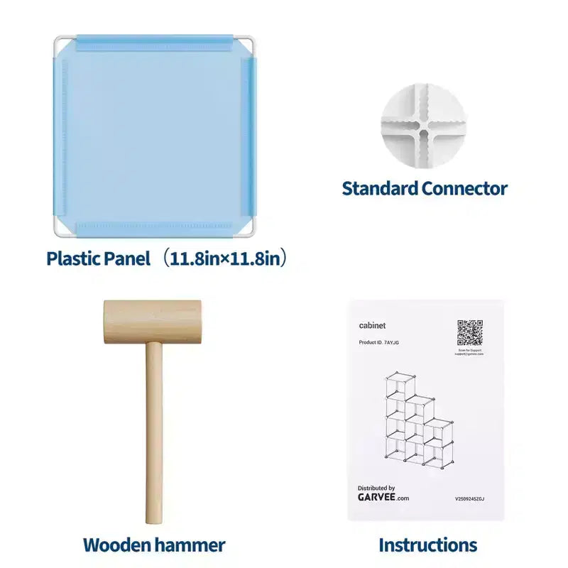 Organizzatore portaoggetti a 9 cubi - Scaffale modulare per cubi resistente, 30 x 30 x 30 cm, ripiani per armadio fai da te impilabili con piedini anti-ribaltamento e kit di attrezzi
