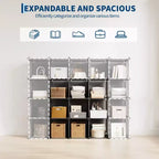 Organizzatore portaoggetti a 9 cubi - Scaffale modulare per cubi resistente, 30 x 30 x 30 cm, ripiani per armadio fai da te impilabili con piedini anti-ribaltamento e kit di attrezzi