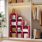 Organizzatore portaoggetti a 9 cubi - Scaffale modulare per cubi resistente, 30 x 30 x 30 cm, ripiani per armadio fai da te impilabili con piedini anti-ribaltamento e kit di attrezzi