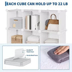 Organizzatore portaoggetti a 9 cubi - Scaffale modulare per cubi resistente, 30 x 30 x 30 cm, ripiani per armadio fai da te impilabili con piedini anti-ribaltamento e kit di attrezzi
