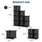 Organizzatore portaoggetti a 9 cubi - Scaffale modulare per cubi resistente, 30 x 30 x 30 cm, ripiani per armadio fai da te impilabili con piedini anti-ribaltamento e kit di attrezzi