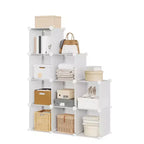 Organizzatore portaoggetti a 9 cubi - Scaffale modulare per cubi resistente, 30 x 30 x 30 cm, ripiani per armadio fai da te impilabili con piedini anti-ribaltamento e kit di attrezzi