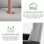 Fauteuil inclinable d'extérieur en osier avec dossier et repose-pieds réglables, chaise de patio inclinable indépendante, fauteuil inclinable d'extérieur avec coussin