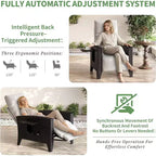 Fauteuil inclinable d'extérieur en osier avec dossier et repose-pieds réglables, chaise de patio inclinable indépendante, fauteuil inclinable d'extérieur avec coussin
