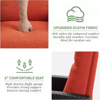 Fauteuil inclinable d'extérieur en osier avec dossier et repose-pieds réglables, chaise de patio inclinable indépendante, fauteuil inclinable d'extérieur avec coussin