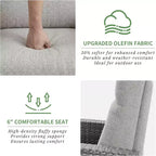Fauteuil inclinable d'extérieur en osier avec dossier et repose-pieds réglables, chaise de patio inclinable indépendante, fauteuil inclinable d'extérieur avec coussin