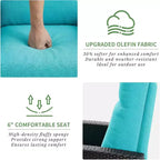 Fauteuil inclinable d'extérieur en osier avec dossier et repose-pieds réglables, chaise de patio inclinable indépendante, fauteuil inclinable d'extérieur avec coussin