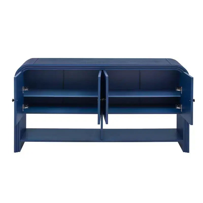 60 Mobile credenza consolle moderno con contenitore, tavolo da ingresso con angoli curvi per corridoio o soggiorno - Panipeachy