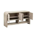 60 Mobile credenza consolle moderno con contenitore, tavolo da ingresso con angoli curvi per corridoio o soggiorno - Panipeachy