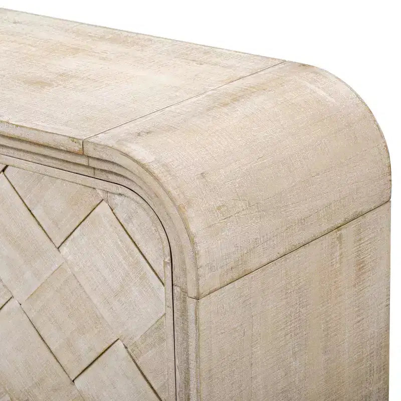 60 Mobile credenza consolle moderno con contenitore, tavolo da ingresso con angoli curvi per corridoio o soggiorno - Panipeachy